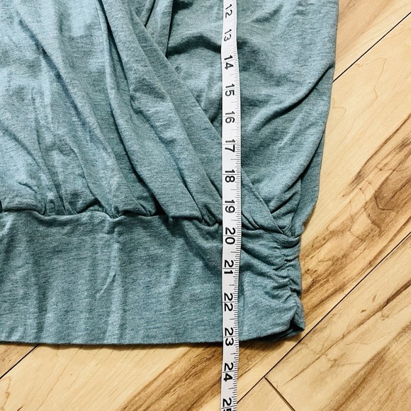 Garnet Hill Essential Banded Surplice Knit Blouson Tank Top Women's S Lt Blue - Picture 5 of 6